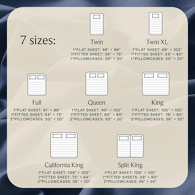 LuxClub 5 PC Split King Sheet Set, Breathable Luxury Bed Sheets, Deep Pockets 18" Eco Friendly Wrinkle Free Cooling Sheets Machine Washable Hotel Bedding Silky Soft - Navy Split King