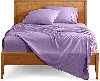 Bare Home Twin Sheet Set - 1800 Ultra-Soft Microfiber Twin Bed Sheets - Double Brushed - Deep Pockets - Easy Fit - 3 Piece Set - Bedding Sheets & Pillowcases (Twin, Lavender)
