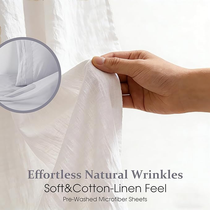 Light Grey Sheets Twin Size Sheet Set, Pre-washed Brushed Cotton-Like Microfiber, 3 Pcs Soft Breathable Sheet Set Twin,Fade Resistant, Includes 1 Fitted, 1 Flat, 1 Pillowcases(Light Grey, Twin)