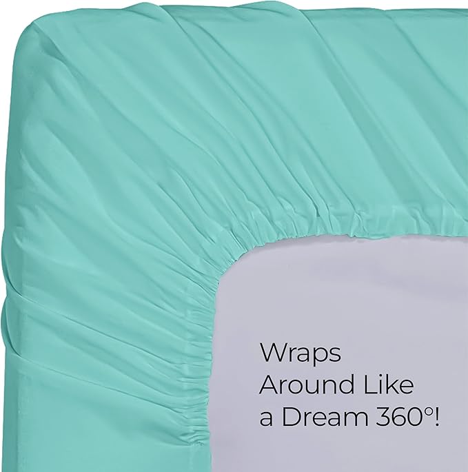 Utopia Bedding Twin Fitted Sheet - Bottom Sheet - Deep Pocket - Soft Microfiber - Shrinkage and Fade Resistant - Easy Care - 1 Fitted Sheet Only (Spa Blue)