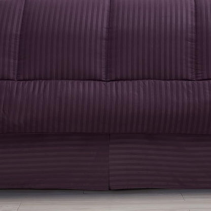 King Size Comforter Set 8 Piece Bed in a Bag with Bed Skirt, Fitted Sheet, Flat Sheet, 2 Pillowcases, 2 Pillow Shams, King, Dobby Purple