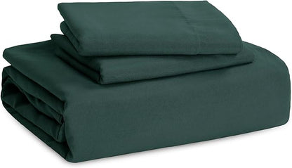 Bedsure Forest Green Duvet Cover Twin/Twin XL Size - 2 Pieces Prewashed Polyester Extra Soft Bedding Set, Includes 1 Twin Duvet Cover 68''x90'' with Zipper Closure & 1 Pillow Sham, No Comforter