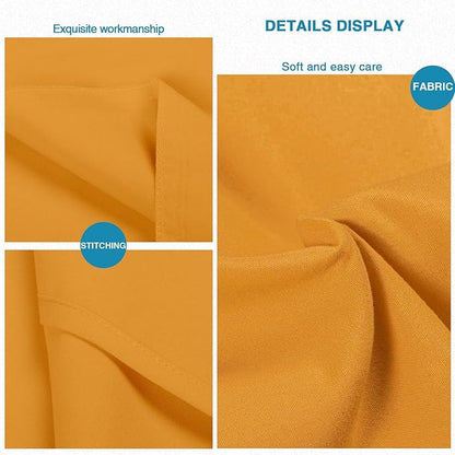 FLXXIE Body Pillow Cover - Super Soft Microfiber 20x54 Body Pillow Case - Envelope Closure, Wrinkle, Stain Resistant 20x54 Long Pillowcase, Ginger Yellow