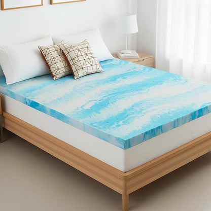 Memory Foam Mattress Topper California King - 3 Inch Gel Infused Bed Toppers, Pressure Relief Mattress Pad, CertiPUR-US Certified