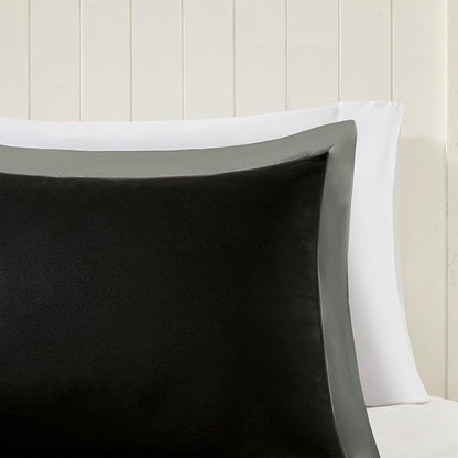 Madison Park Larkspur Comforter Set, Black/Gray, King