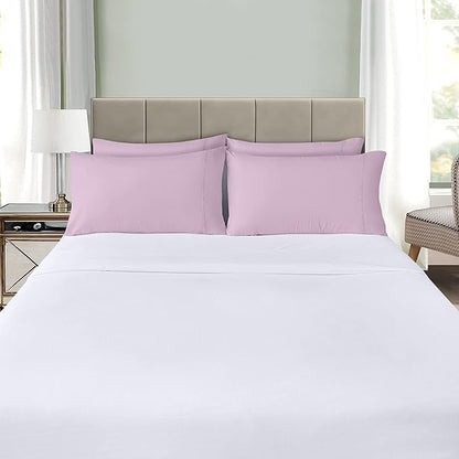 Utopia Bedding Standard Pillow Cases - 4 Pack - Envelope Closure - Soft Brushed Microfiber Fabric - Shrinkage and Fade Resistant Pillow Covers Standard Size 20 X 26 Inches (Standard, Lavender)