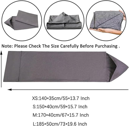 Wearable Sleep Pod Hug Blanket,Constant Temperature Control Bedding 360° Ergonomic Snug Fit, Ultra Soft Duvet Fabric for All-Season Deep Sleep(Gray,185 * 50cm)