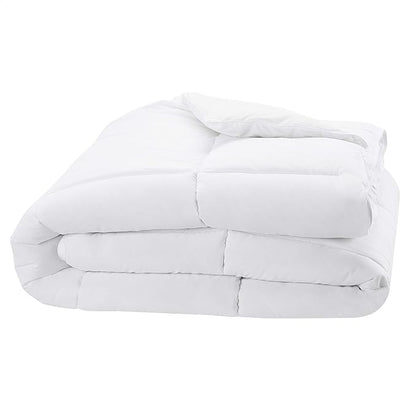 Amazon Basics White Down Alternative Comforter and Duvet Insert with Corner Tabs, Machine Washable, King, Light White