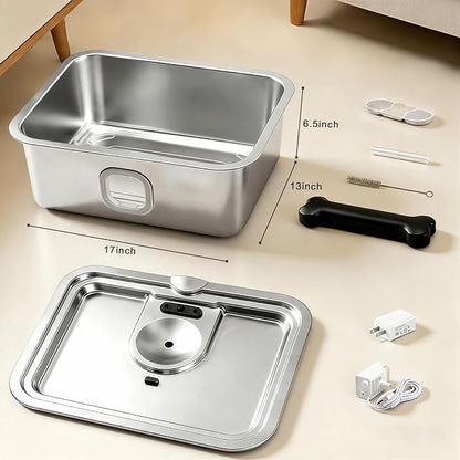 15L Dog Water Fountain Stainless Steel Automatic Dispenser with Filter | 4 Gal Large Capacity, Fresh Filtered Water, Easy Refill Design, Ideal for Large Dogs Indoor