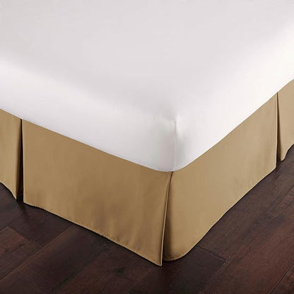 Southshore Fine Living, Inc.14 Inch Bed Skirt King Size, 1 Pet Hair Resistant Dust Ruffle for King Size Bed - Hotel Quality Pleated Bed Skirting, Easy Care Microfiber - Taupe