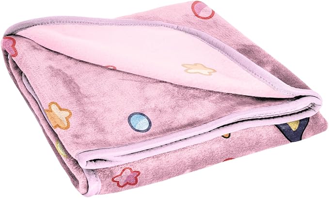 Jay Franco Kids Plush Throw Blanket – Soft & Comfy Throw for Couch or Bed – Cozy Home Décor for Living Room & Bedroom, Pink - Bluey, 46x60 - Throw Blanket