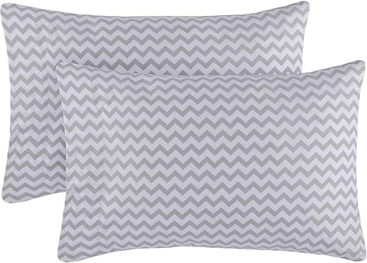 Mellanni Pillow Cases - Luxury, Extra Soft, Cooling Pillow Covers - 2 PC Iconic Collection Pillowcases - Envelope Closure (Standard/Queen 20" x 30", Chevron Gray)