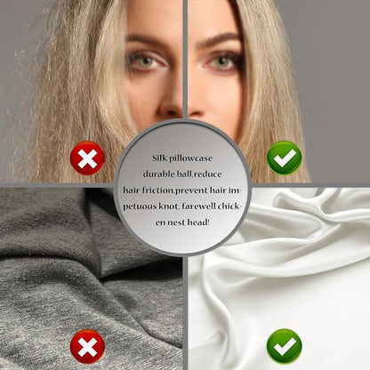 Silk Pillow Cases 2 Pack,Soft Breathable and Sliky Standard Size Pillow Cases Set of 2,Natural Mulberry Silk Pillowcase Set of 2 for Hair and Skin with Hidden Zipper (Ivory,20"X 26",2pcs)