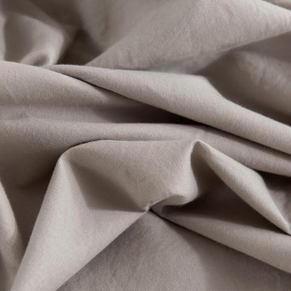 NEXHOME PRO Duvet Cover Set 100% Washed Cotton Oversized King 120"x98" Linen Feel Textured Organic Natural 3 Pieces Bedding Set with Zipper Closure, Breathable (Linen Grey, No Comforter)