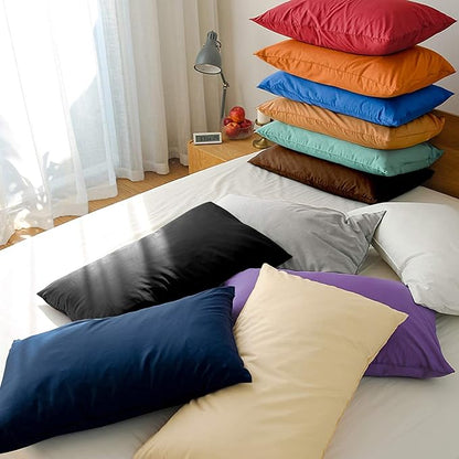 FLXXIE King Pillow Cases Set of 2, Soft Microfiber Pillow Covers with Envelope Closure, Wrinkle, Fade and Stain Resistant Pillowcases, 20x36, Brown