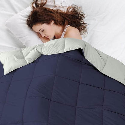 Modern Threads Down Alternative Reversible Comforter Navy/Silver King