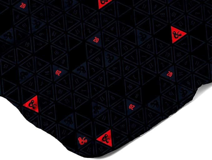 Northwest Dungeons & Dragons NAT D20 Full/Queen Quilted Blanket, Comfy Throw, Soft Lightweight Bedding for Bed, or Couch, 90 x 90 inches