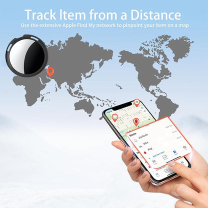 4Pack Tracker Tags MFi Certified Pair with Apple Find My iOS Only Bluetooth | Air Smart Tracking Tag Key Finder Item Locator Gloable Tracking for Pet Bag Wallet Dog Luggage Replaceable Battery Waterproof