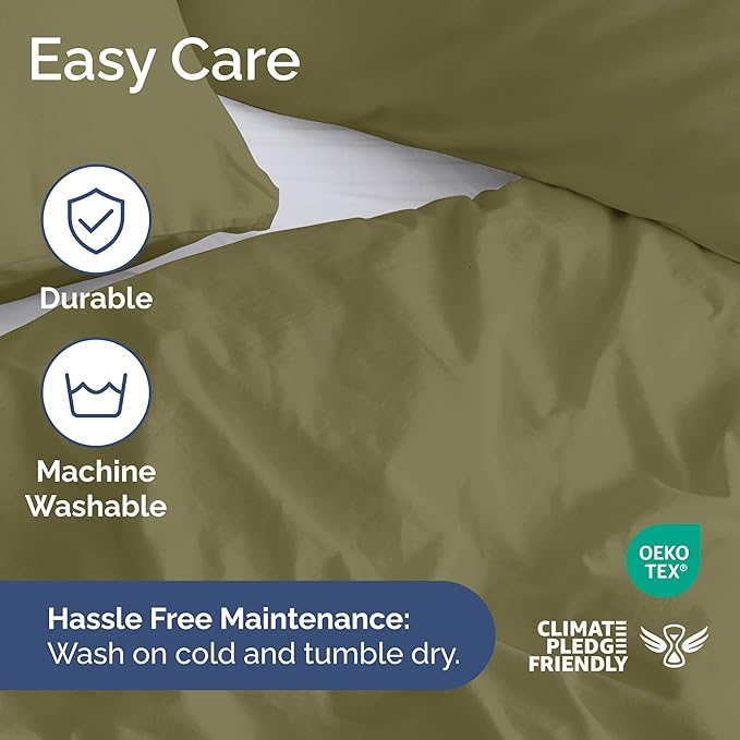 Duvet Cover Cal King Size Set - Extra Soft Cal King Duvet Cover 104" x 98" with 2 Pillow Shams - Hotel Luxury, Easy Care & Fade Free w/ Zipper Closures & Ties - Comfy, Cozy & Breathable (Sage Green)