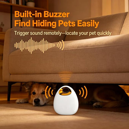 Pet GPS Tracker for Dogs & Cats, No Subscription Required, Smart Location Tracker for iOS & Android, IP67 Waterproof, Built-in Speaker, 1-Year Battery, Location History & Sharing