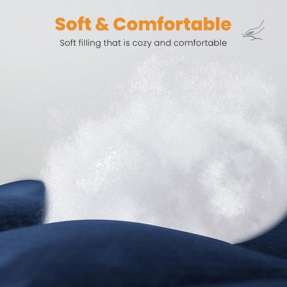 MATBEBY Full Size Mattress Pad - Cooling Breathable Mattress Topper, Quilted Fitted Mattress Protector, Pillow Top Mattress Cover with 8-21" Deep Pocket, Machine Washable, Navy Blue, 54x75 Inches