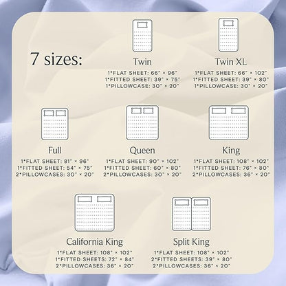 LuxClub 4 PC Sheet Set Bed Sheets Deep Pockets 16" Eco Friendly Wrinkle Free Cooling Machine Washable Hotel Bedding Silky Soft - Sky Blue California King