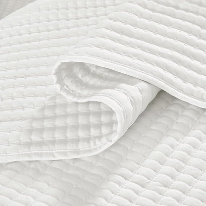 WRENSONGE White California/Oversized King Size Quilt Bedding Set with 2 Pillow Shams -3 Pieces Lightweight Soft Bedspreads Coverlet for All Season