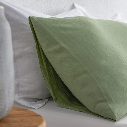 Simple&Opulence Body Pillow Cover 20" x 54",100% Pure Linen, Ultra Soft and Breathable, Body Pillowcase with Envelope Closure for Adults (Sage Green)