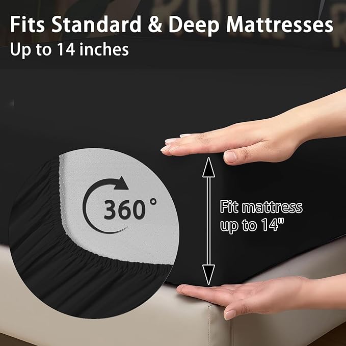 Comforter Set King Size, Rock Roll Music Vintage 7 Pcs Bedding for Kids and Adults, Retro Guitar Disco Bed Sheet Sets with Fitted Sheet 2 Pillowcases & 2 Shams for Bedroom Bed Decor