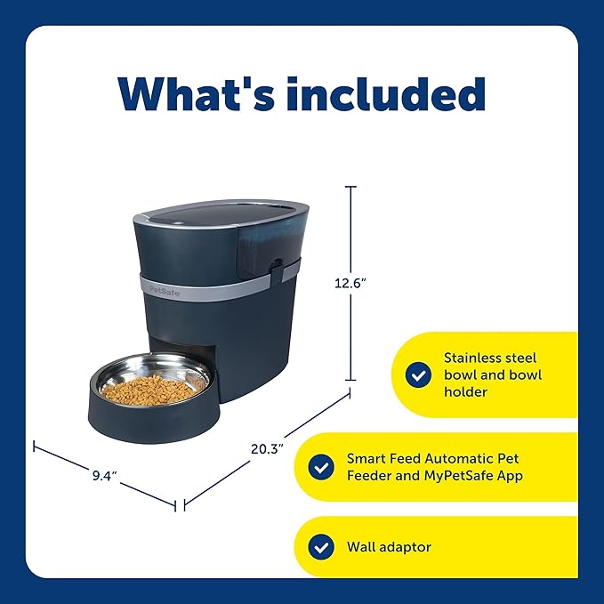 PetSafe Smart Feed Automatic Pet Feeder, 6L/24 Cup, Programmable | Alexa Enabled for Snack Feeding, App Alerts When Low/Empty, Slow Feed Setting, Backup Batteries Keep Meals on Schedule