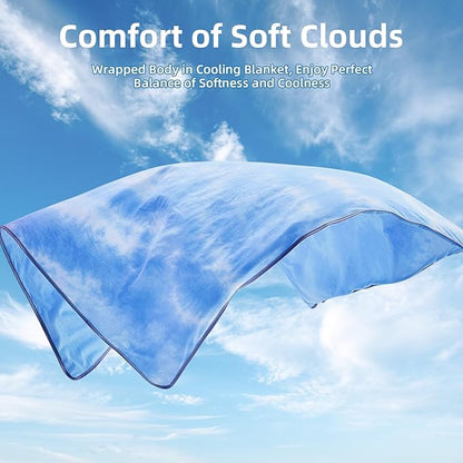 inhand Cooling Blanket Full Size (80"x90"), Cooling Blankets for Hot Sleepers, Absorbs Heat to Keep Adults Cool for Summer Nights Sweats, Thin Cold Lightweight Blanket for Couch Bed, All Season Use