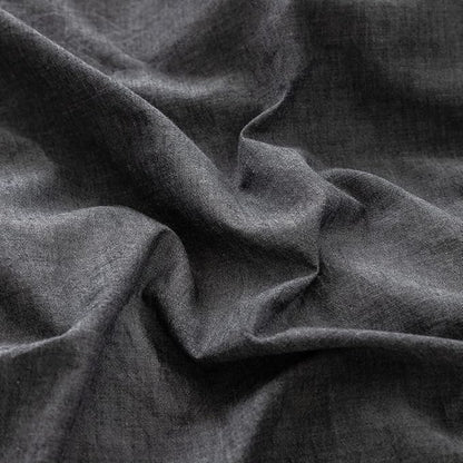 FACE TWO FACE Bedding Duvet Cover Set100% Washed Cotton Duvet Cover Linen Like Textured Breathable Durable Soft Comfy (California King, Gray)