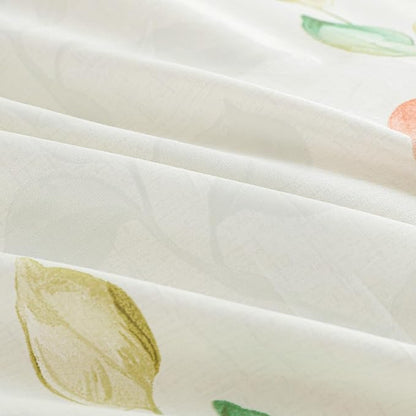 OAITE Duvet Cover Set Queen Size Floral Pattern Ultra Soft 100% Cotton Duvet Cover Sets 3-PC, Breathable Duvet Cover with Zipper Closure & Corner Ties(2 Pillow Shams,1 Duvet Cover)