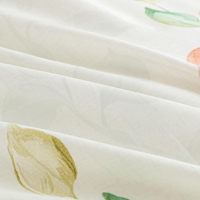 OAITE Duvet Cover Set King Size Floral Pattern Ultra Soft 100% Cotton Duvet Cover Sets 3-PC, Breathable Duvet Cover with Zipper Closure & Corner Ties(2 Pillow Shams,1 Duvet Cover)