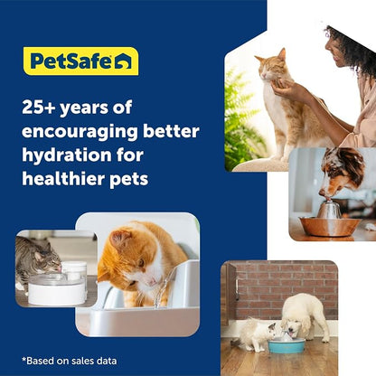 PetSafe Oasys 2 Gallon Pet Fountain | Adjustable Water Flow, Whisker-Friendly Tray, Dishwasher-Safe, Replaceable Carbon & Foam Filters Included