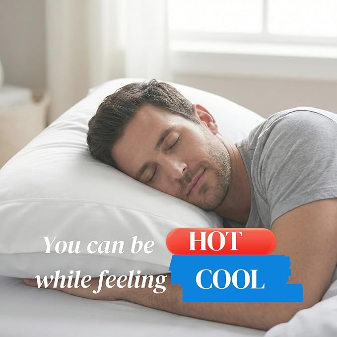 Beckham Hotel Collection Cooling Pillowcases for Hot Sleepers, King Size Cool Touch Pillow Cases, Buttery Soft, Hair & Skin Friendly, White (4 Pieces)