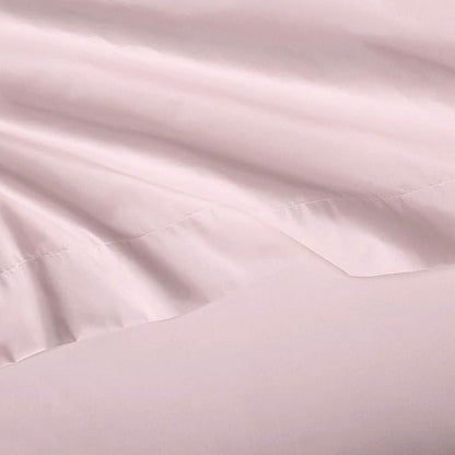 Amazon Basics Kid's Soft, Breathable Microfiber 4-Piece Sheet Set, Full, Light Pink, Solid