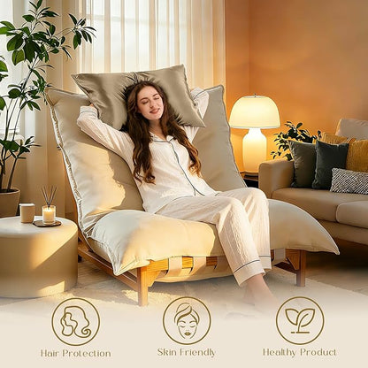 ZIMASILK 100% Pure Mulberry Silk Pillow Cases for Hair and Skin, Soft, Hypoallergenic & Smooth, Both Sides Grade 6A Silk, with Hidden Zipper, Gift for Women Men,1pc(Throw 18''x18'',Taupe)