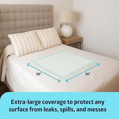 Medline Bed Pads Disposable Adult, Chux Pads, 36x36, 50 Count, Moderate Absorbency, Incontinence Bed Pads for Adults, Chucks Underpads Extra Large, Disposable Bed Pads for Incontinence, Pee Pads