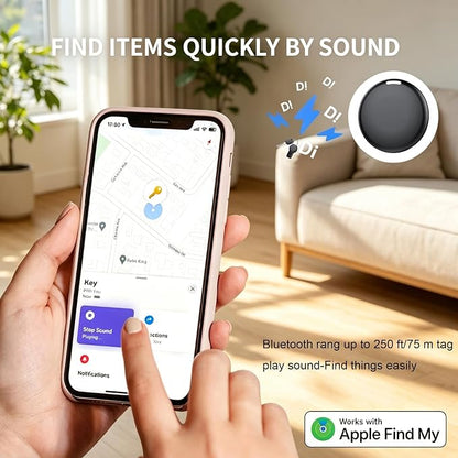 GPS Tracker for Vehicles No Subscription for iOS Only - 1 Pack | Undetectable Car Tracker, Precise Location Bluetooth Tag Compatible with Apple Find My for Key Luggage Kid Pet