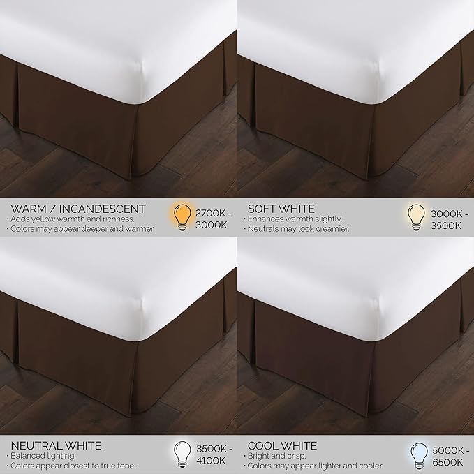 Southshore Fine Living, Inc. 14 Inch Bed Skirt King Size - Pleated Dust Ruffle for King Size Bed 14 Inch Drop - Fade Resistant Bedskirt, Wrinkle Free, Double Brushed Microfiber - Chocolate Brown