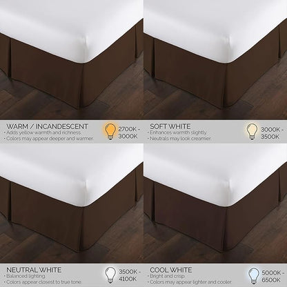 Southshore Fine Living, Inc. Full Size Bed Skirt, 14-Inch Drop Pleated Bed Skirt for Full Mattress, Dust Ruffle for Full Size Bed, Chocolate Brown