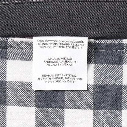 Eddie Bauer - Queen Comforter Set, Reversible Cotton Bedding with Matching Shams, Pre-Washed for Added Softness (Kingston Charcoal, Queen)