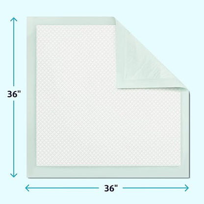 Medline Super Absorbent Underpad, 36" x 36", 50 Count, Extra Large Disposable Incontinence Pads, Protective Bed Pads, Chucks, For Kids, Adults, Elderly, Furniture & Surface Protection Pee Pad