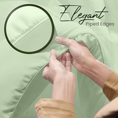 Utopia Bedding Comforters Twin Size, All Season Duvet Insert, Down Alternative Box Stitched Bed Comforter with Corner Tabs, Machine Washable (Sage Green)