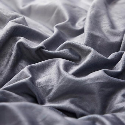 Cottonight Velvet Comforter King Fluffy Dark Grey Flannel Bedding Set Women Men Thick Warm Winter Blanket Quilts Sherpa Micromink White Grey Modern Chic Plush Fashion Bedding King