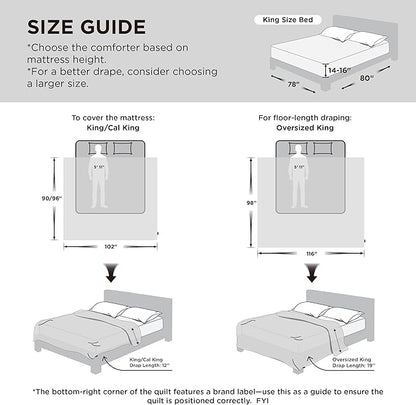 Bedsure Comforter Duvet Insert - Quilted Comforters Oversized King Size, All Season Duvet, GentleSoft Down Alternative Bedding, with 8 Tabs, Gifts for Women/Men, Pink, Oversized King 116 x 98 Inches