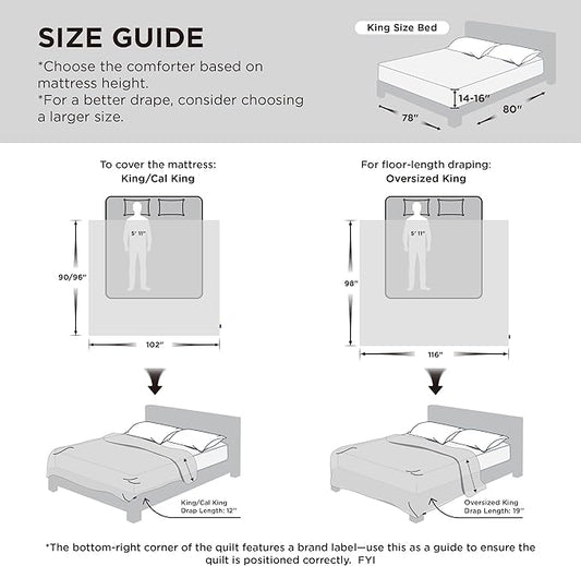 Bedsure Comforter Duvet Insert - Quilted Comforters Oversized King, All Season Duvet, GentleSoft Down Alternative Bedding Blanket, with 8 Tabs, Gifts for Women/Men, Red, Oversized King 116x98 Inches