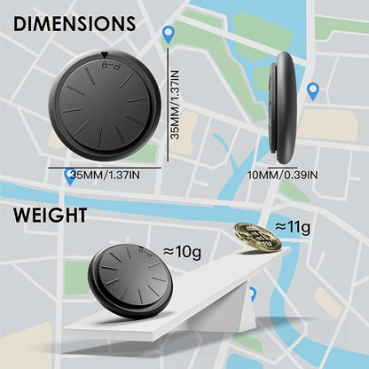 GPS Tracker for Vehicles, Tracker Device for Vehicles, No Subscription, No Monthly Fee Car Tracker Device Hidden Work with Find My (iOS Only), Magnetic Real-Time Vehicle Tracker for Kids Dogs, Black