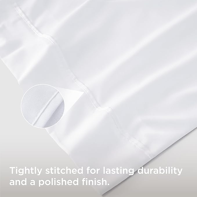 Bedsure King Size Pillow Cases Set of 4 - White Brushed Microfiber Pillowcases 4 Pack, Super Soft Pillowcase, Pillow Case Cover with Envelope Closure for Kids, Wrinkle, Fade Resistant, 20x36 Inches